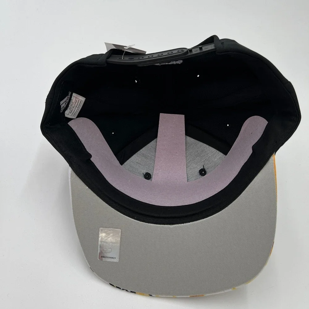 Adidas Pittsburgh Penguins NHL Snapback Hat‎ Black Yellow Graphic Brim OSFA New